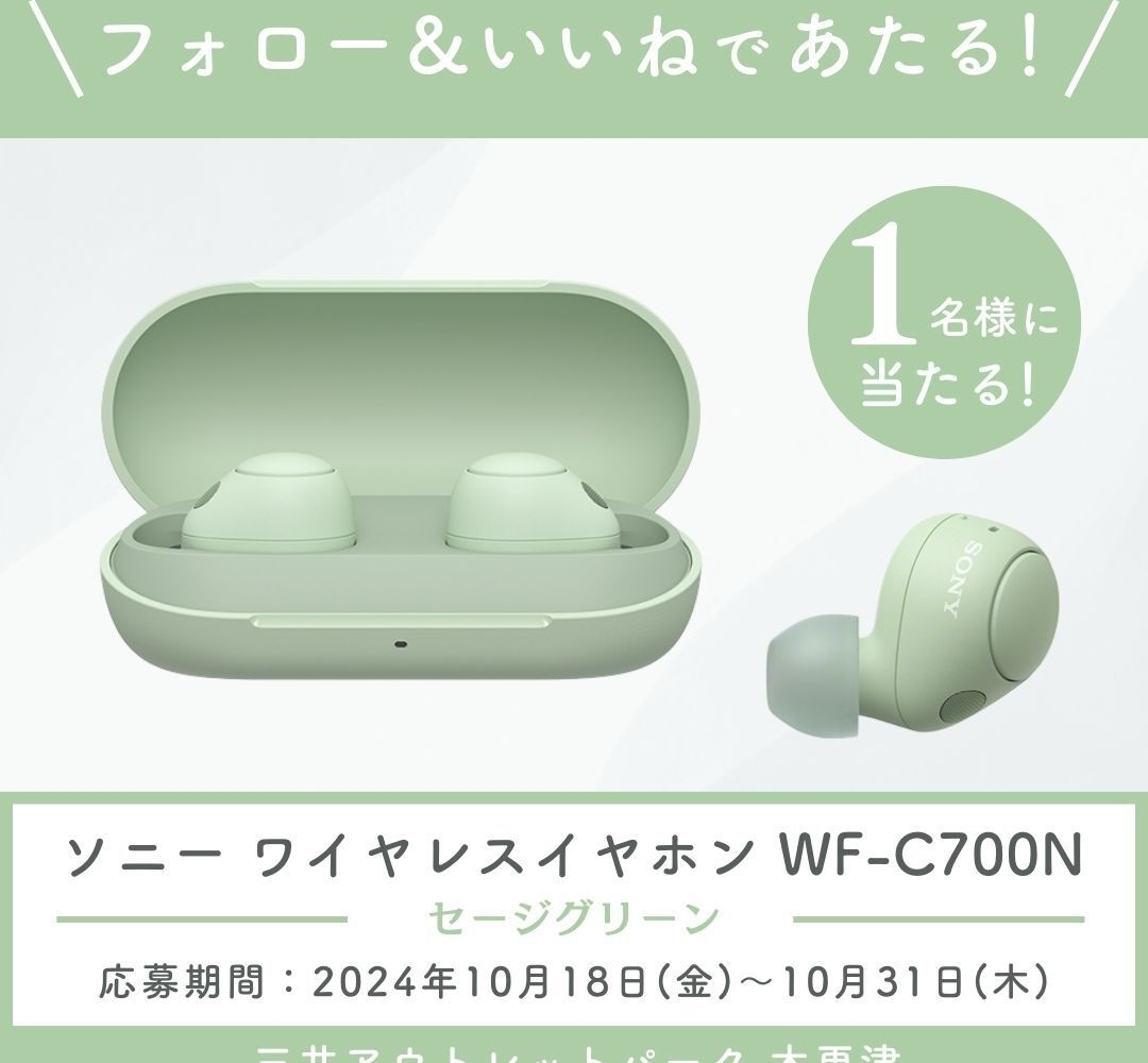 SONY WF-C700N グリーン Sony WF C700N Truly Wireless Noise Canceling In Ear