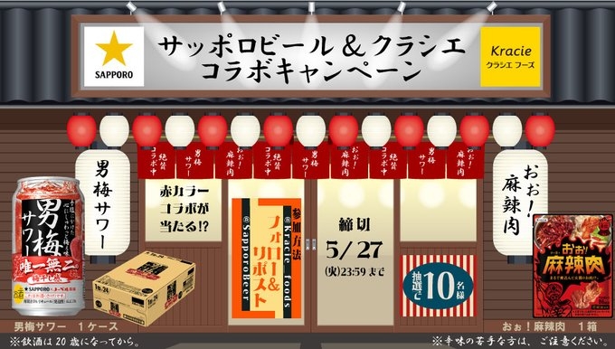 X懸賞(Twitter懸賞)】サッポロ 男梅サワー 350ml缶×1ケース（24