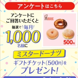 ミスタードーナツ ギフトチケット500円分