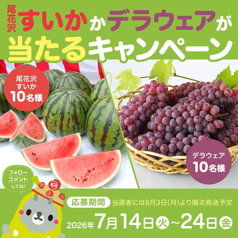 尾花沢すいか（1玉）　デラウェア（1箱2kg）