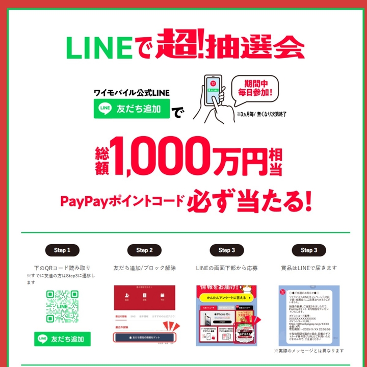 PayPayポイント10万円相当　1万円相当　10円相当