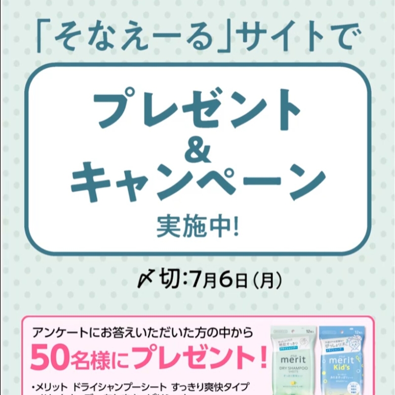 メリット ドライシャンプーシート すっきり爽快タイプ＆メリットキッズ あたまさっぱりシート