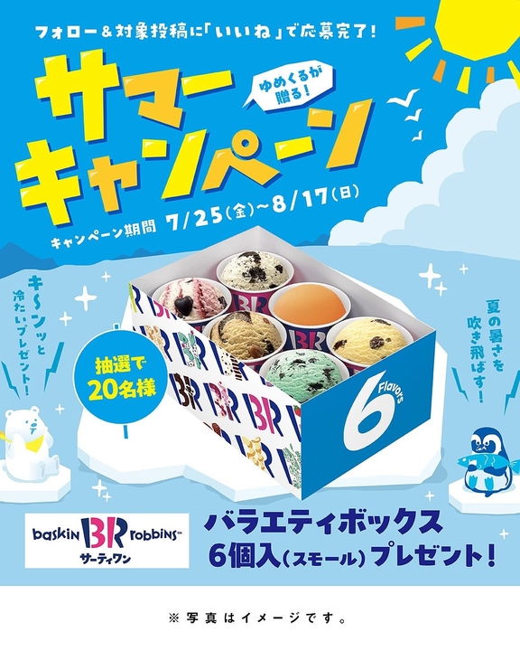 Instagram懸賞】サーティワンアイスクリーム バラエティボックス6個入