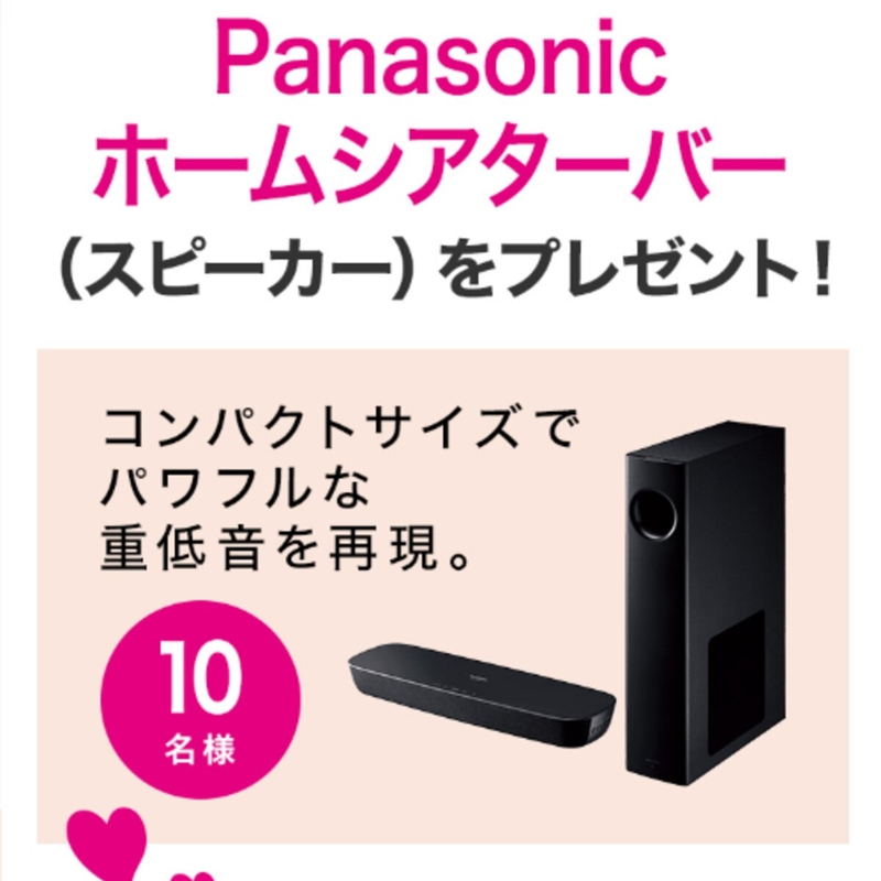 Panasonic ホームシアターバー（スピーカー）