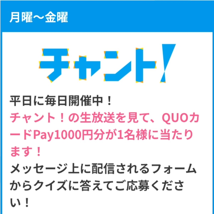 QUOカードPay1000円分